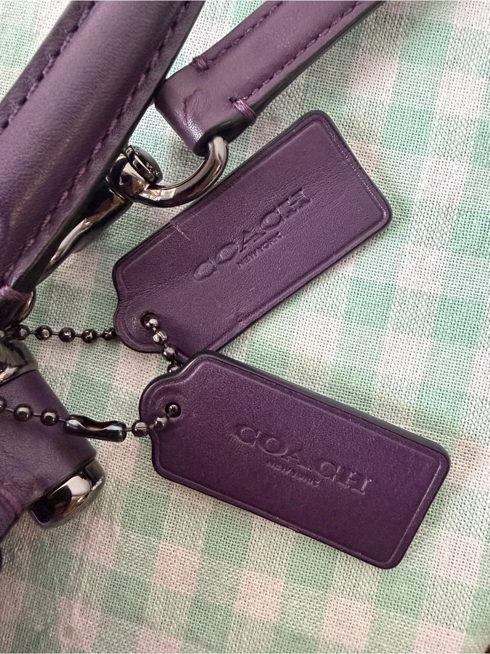 RARE Purple Coach 1941 Willow Floral Drifter Top Handle Satchel